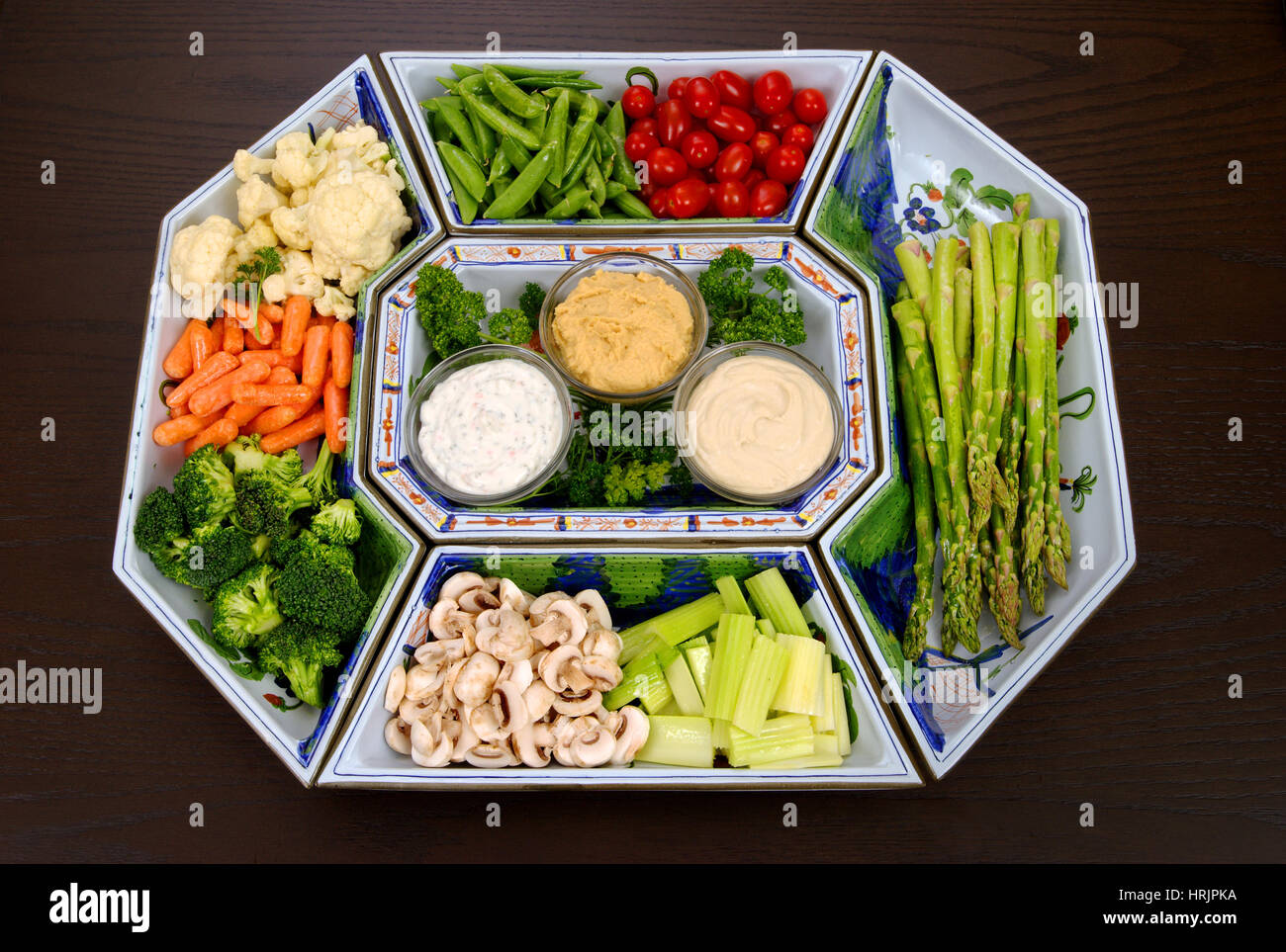Healthy Food, Vegetable Platter and Dips Stock Photo Alamy