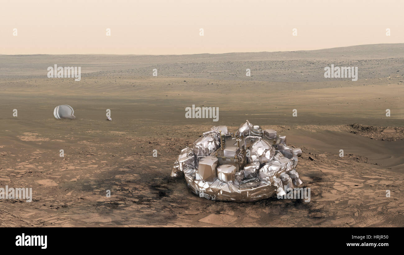 Schiaparelli Module On Mars Stock Photo
