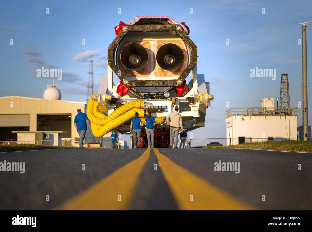 Antares Rocket Rollout Stock Photo