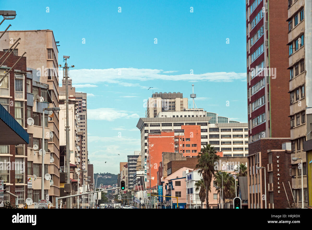 DURBAN, SOUTH AFRICA FEBRUARY 24, 2017 Early morning Dr Pixley Kaseme street in central