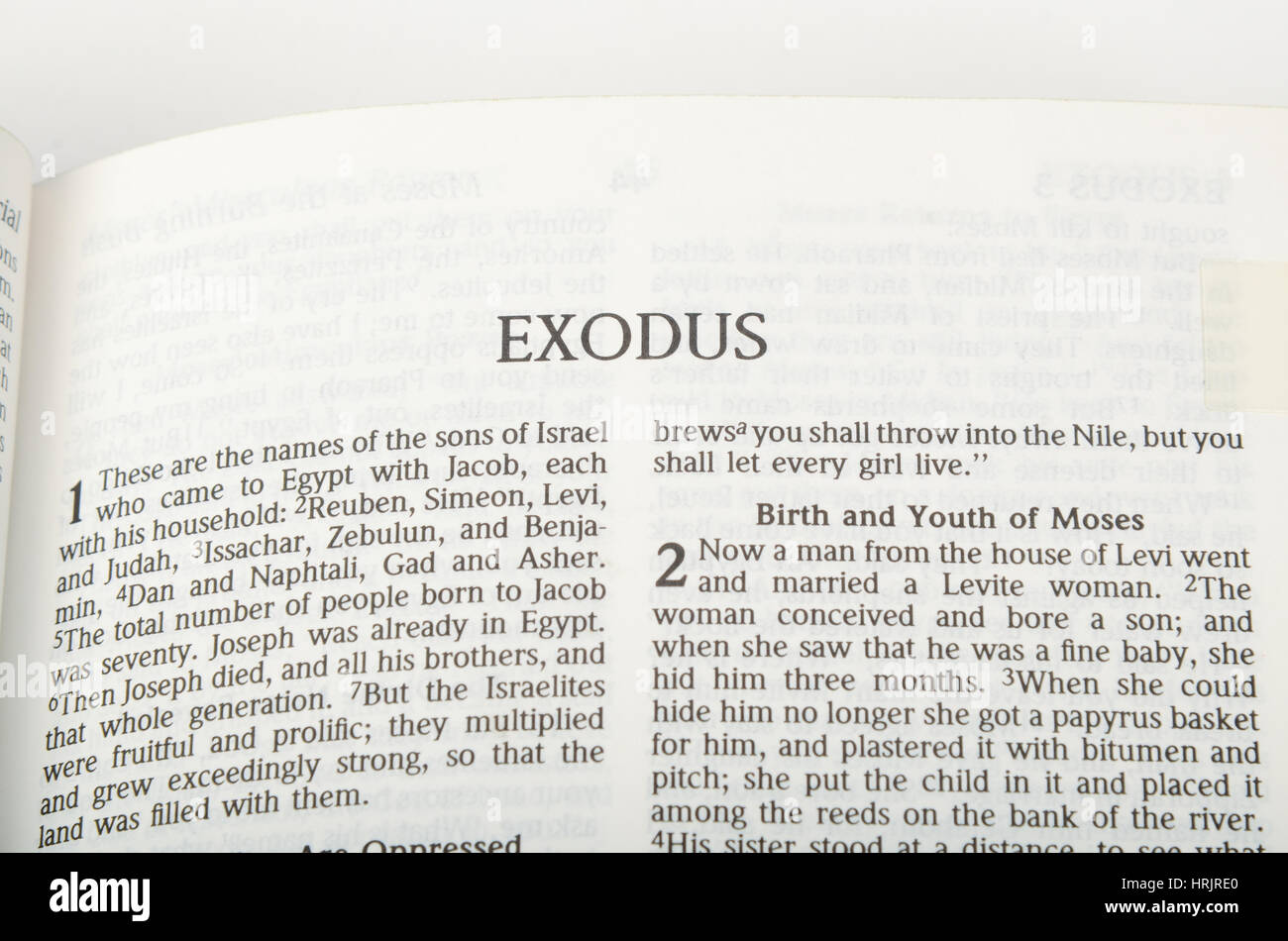 Book of Exodus Stock Photo