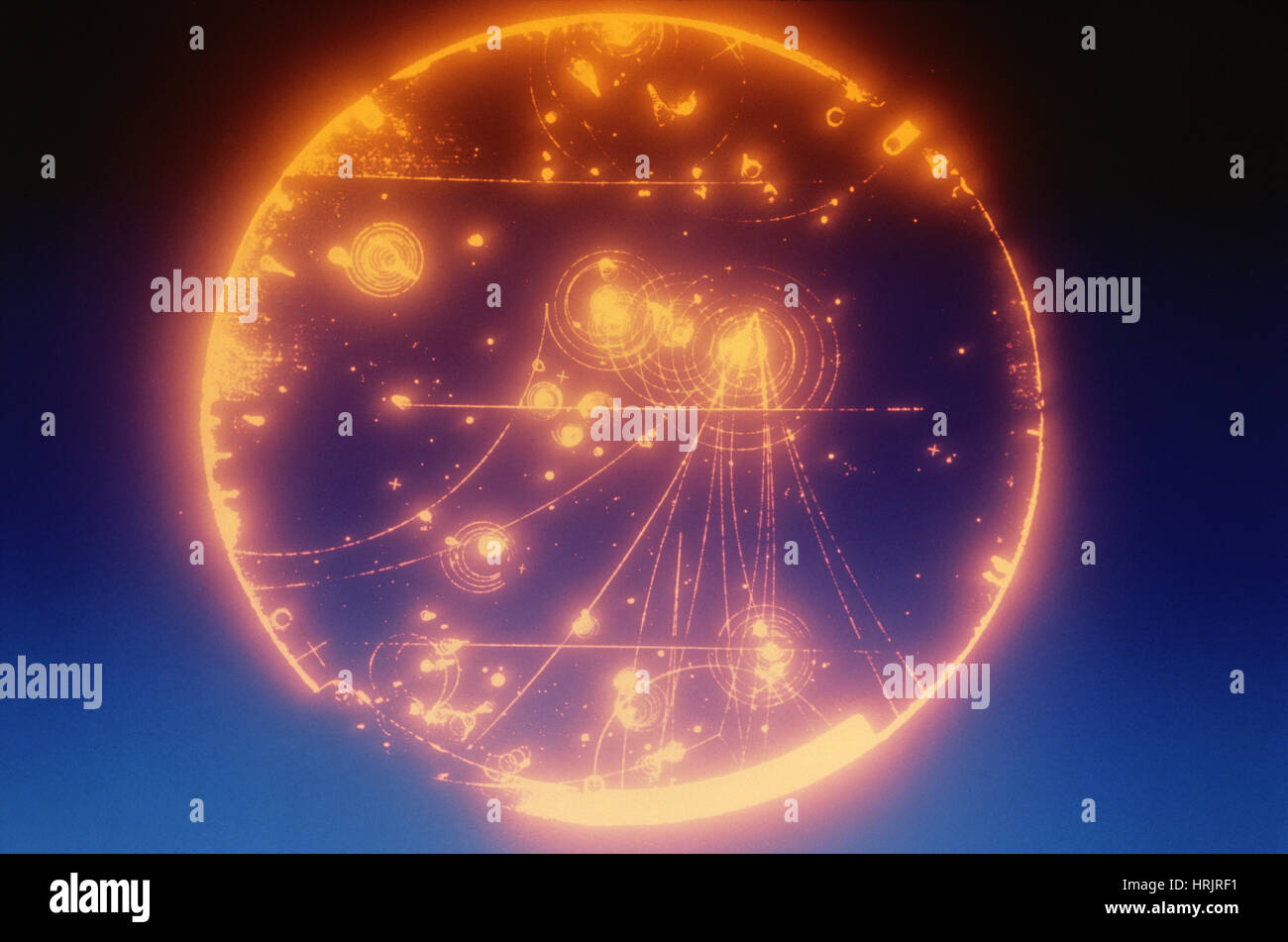 Proton-photon collision Stock Photo