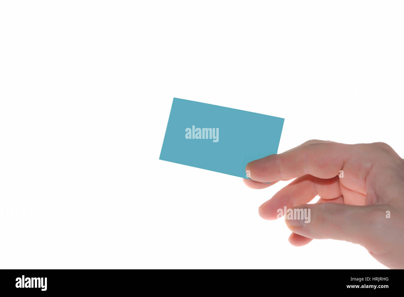 Hand Hold Blank Color Business Card Stock Photo 135023324 Alamy