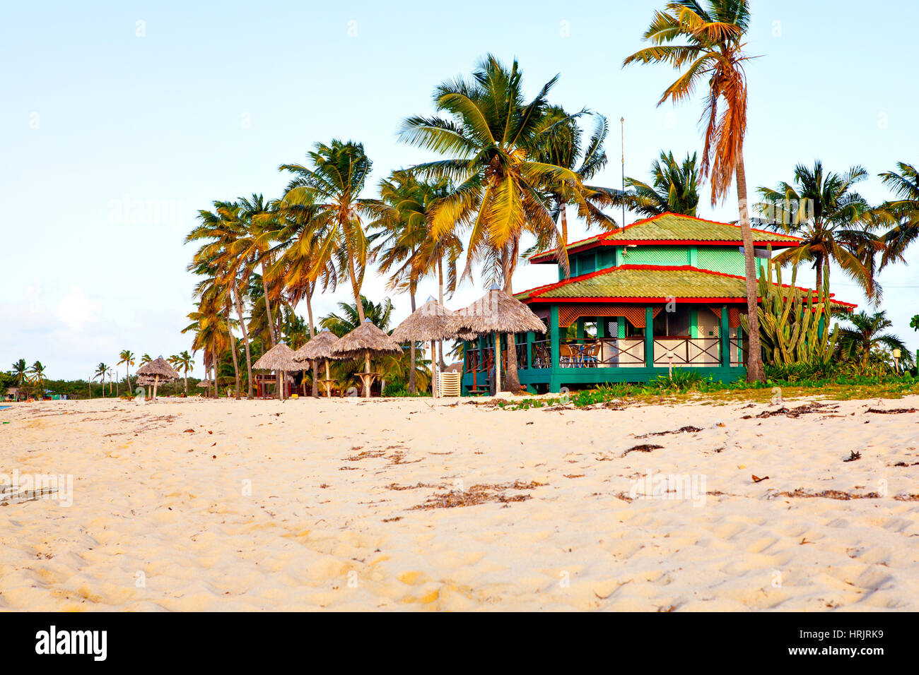 La Boca, Cuba - December 23, 2016: The paradise: Coco beach,  in La Boca (Camaguey) on the north Cuban coast near Playa Santa Lucia Stock Photo
