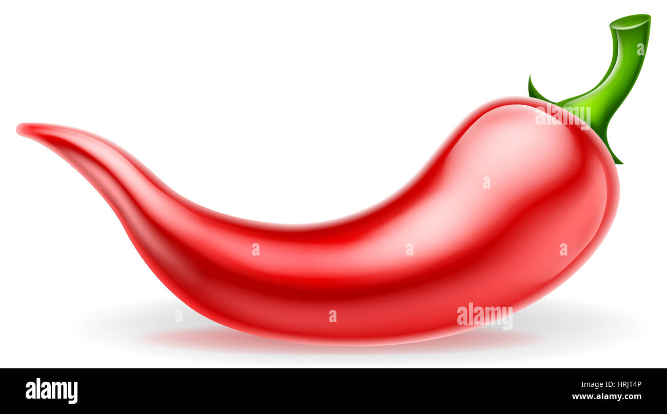 A red chilli pepper vegetable illustration Stock Photo