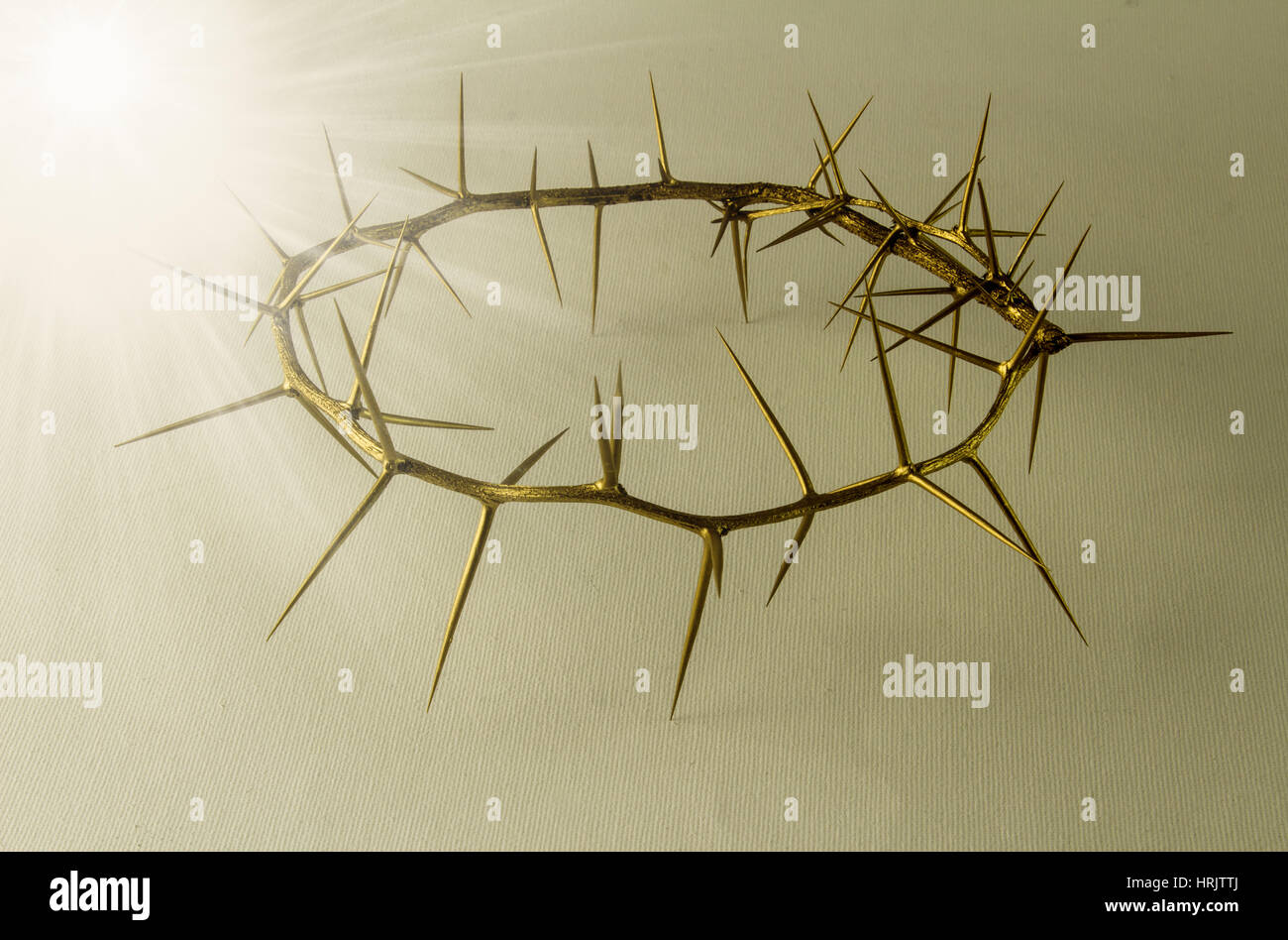 Crown of thorns - Gold crown of thorns isolated on white background