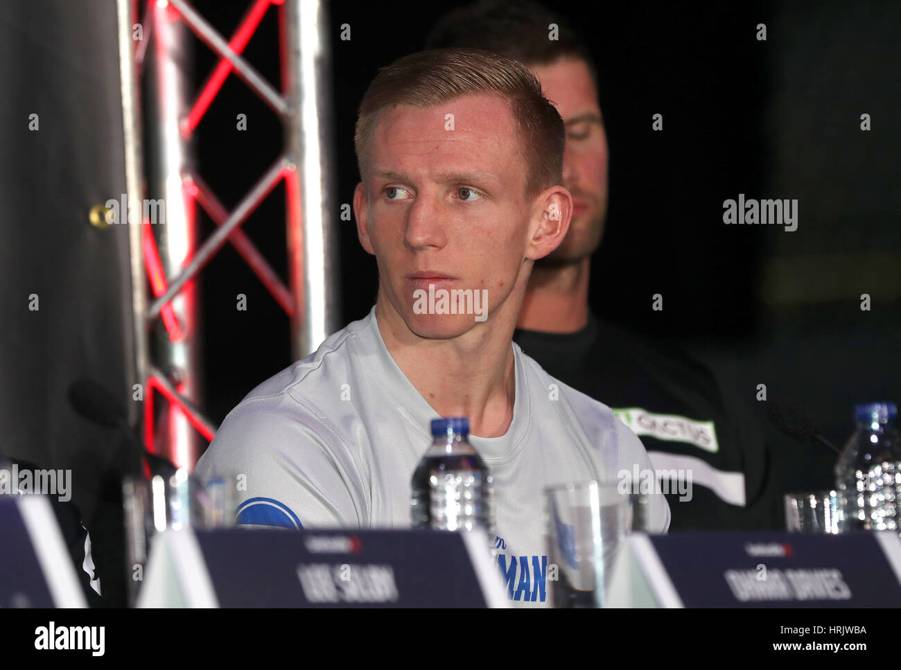 Ted Cheeseman during the press conference at Sky Backstage at The O2, London. Stock Photo