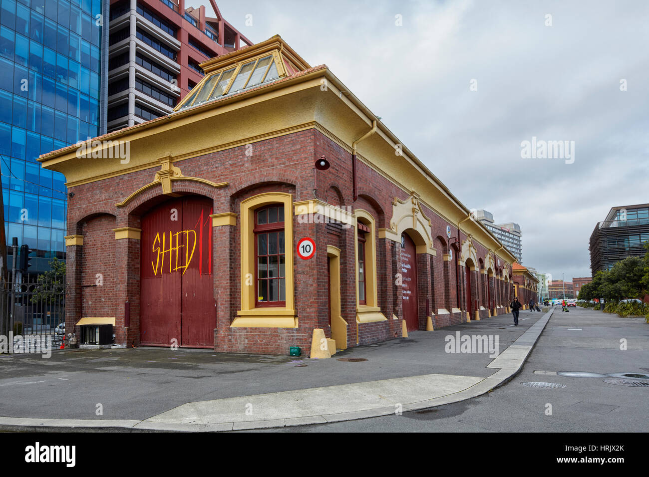 Shed 11 Art Gallery, Customhouse Quay, Wellington, New Zealand Stock