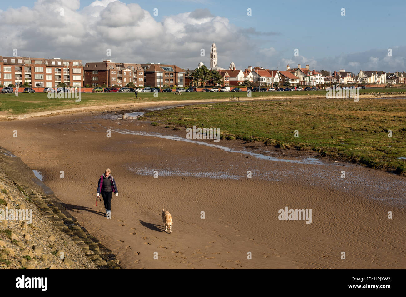 Granny's Bay at Fairhaven near Lytham St.Annes in Lancashire Stock