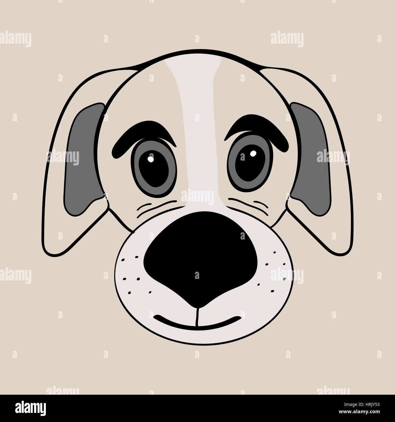 Cartoon dog with big eyes hi-res stock photography and images - Alamy