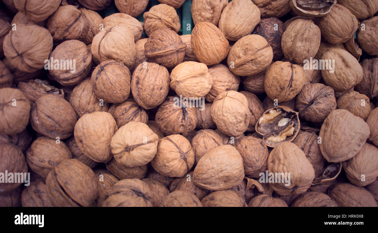 basket full of walnuts for sale at the market Stock Photo Alamy