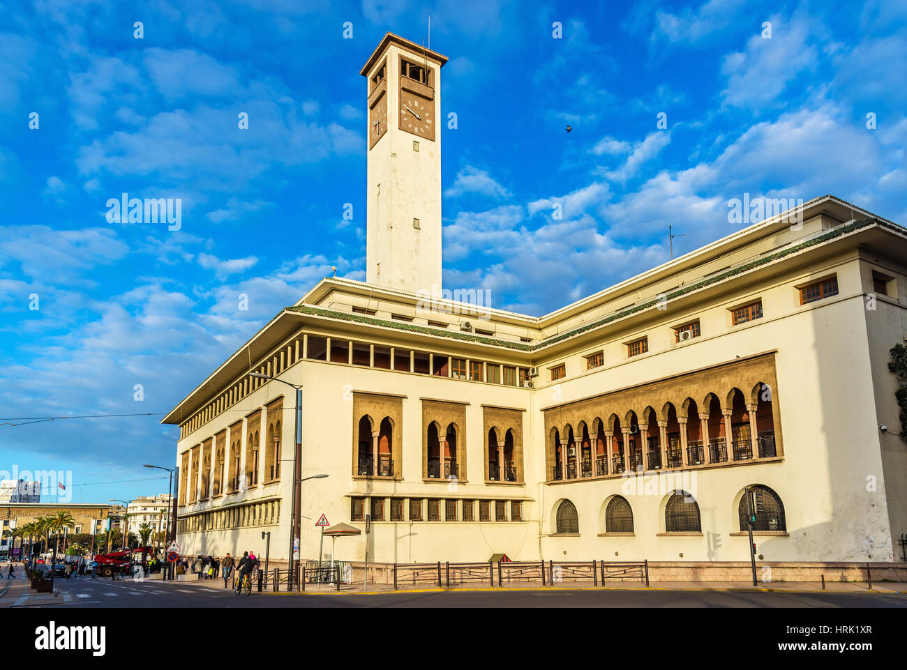 A government building in the centre of Casablanca - Morocco Stock Photo