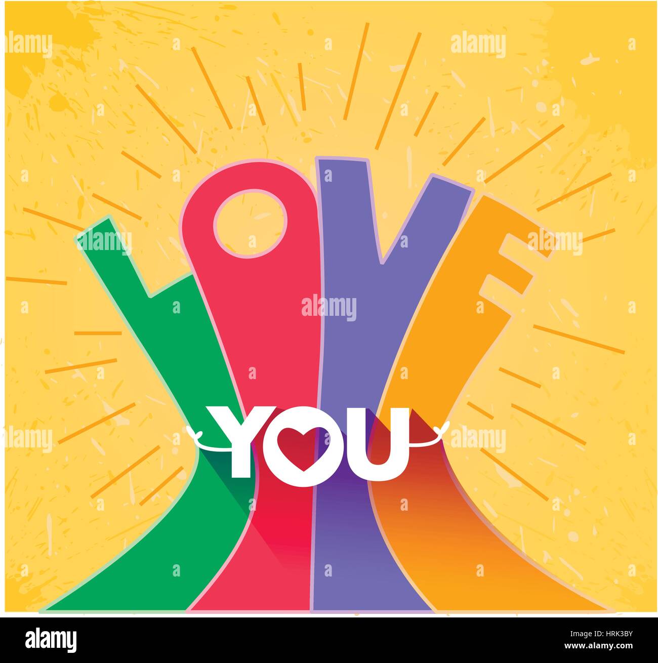 lettering love in the flat style Stock Vector Image & Art - Alamy