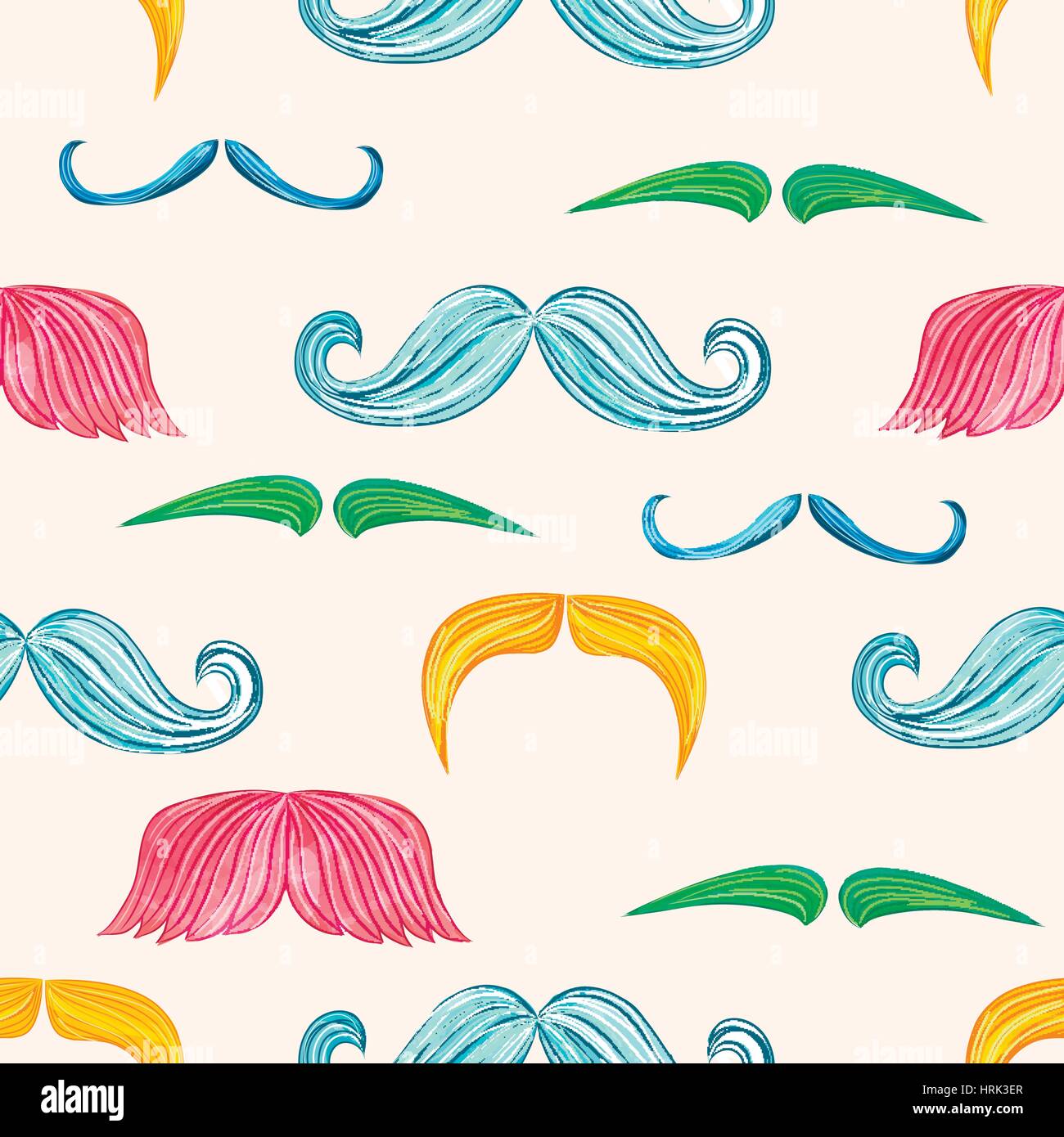 Mustache seamless pattern in vintage style Stock Vector Image & Art - Alamy
