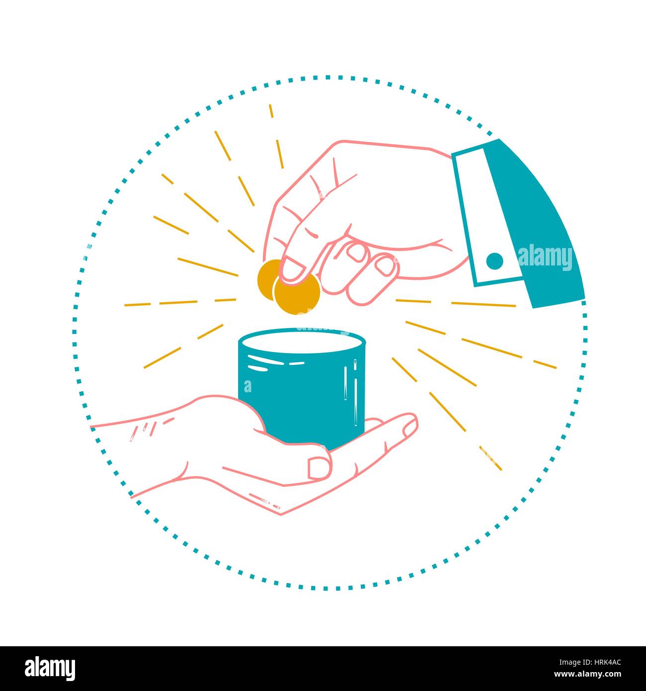 Icon hand that gives alms to the poor people Stock Vector Image \u0026 Art -  Alamy, image size:1300x1390