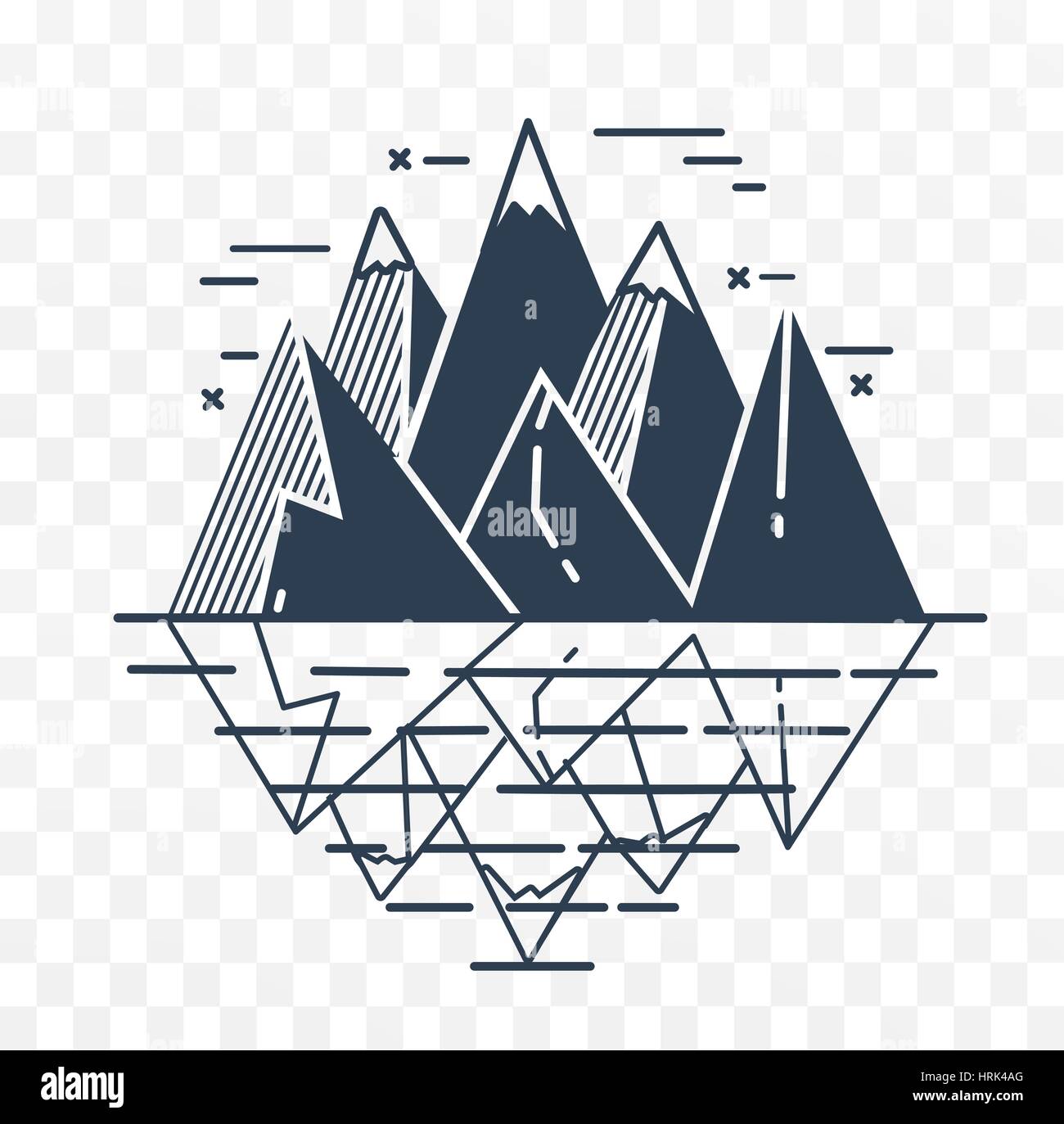 Icon of mountains in a linear style Stock Vector Image & Art - Alamy