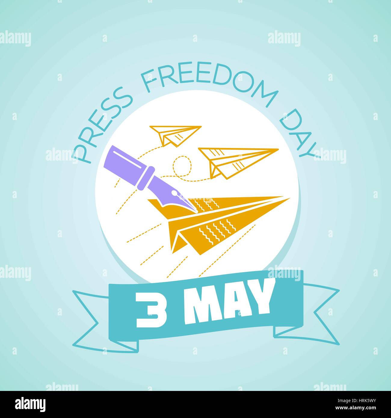 Calendar for each day on may 3. Greeting card. Holiday - Press Freedom