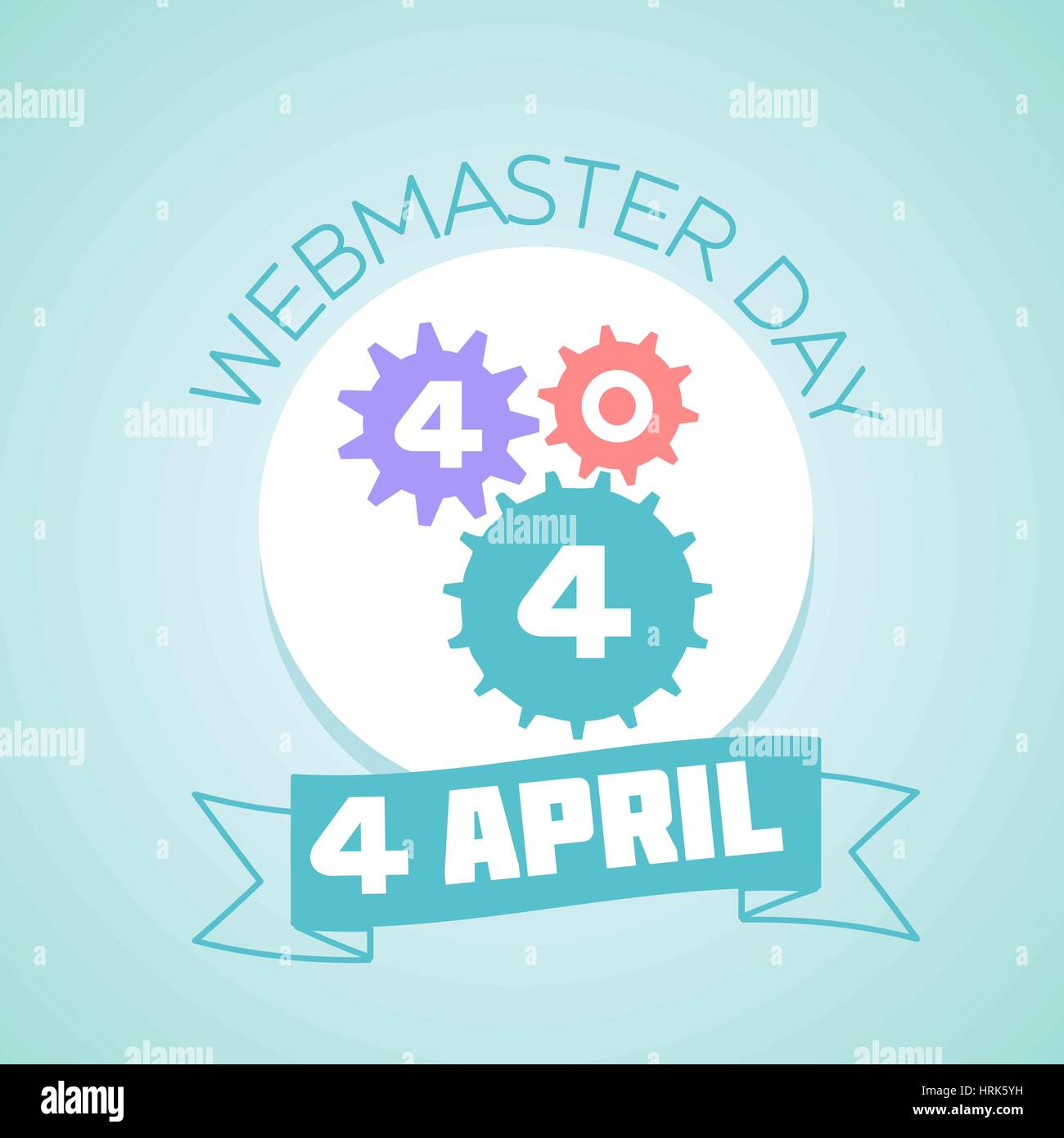 Calendar for each day on April 4. Holiday - Webmaster day . Icon in the ...