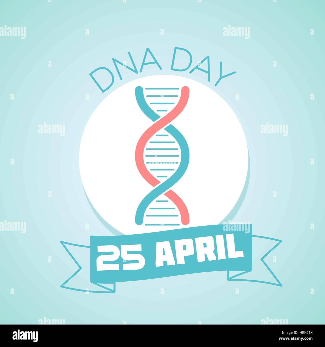 Calendar for each day on April 25. Greeting card. Holiday - DNA day ...