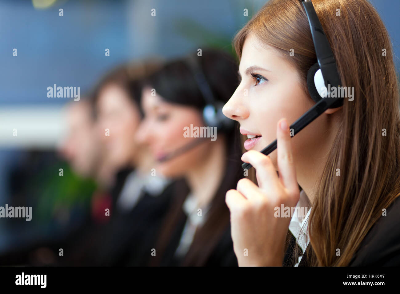 Call center operators Stock Photo - Alamy
