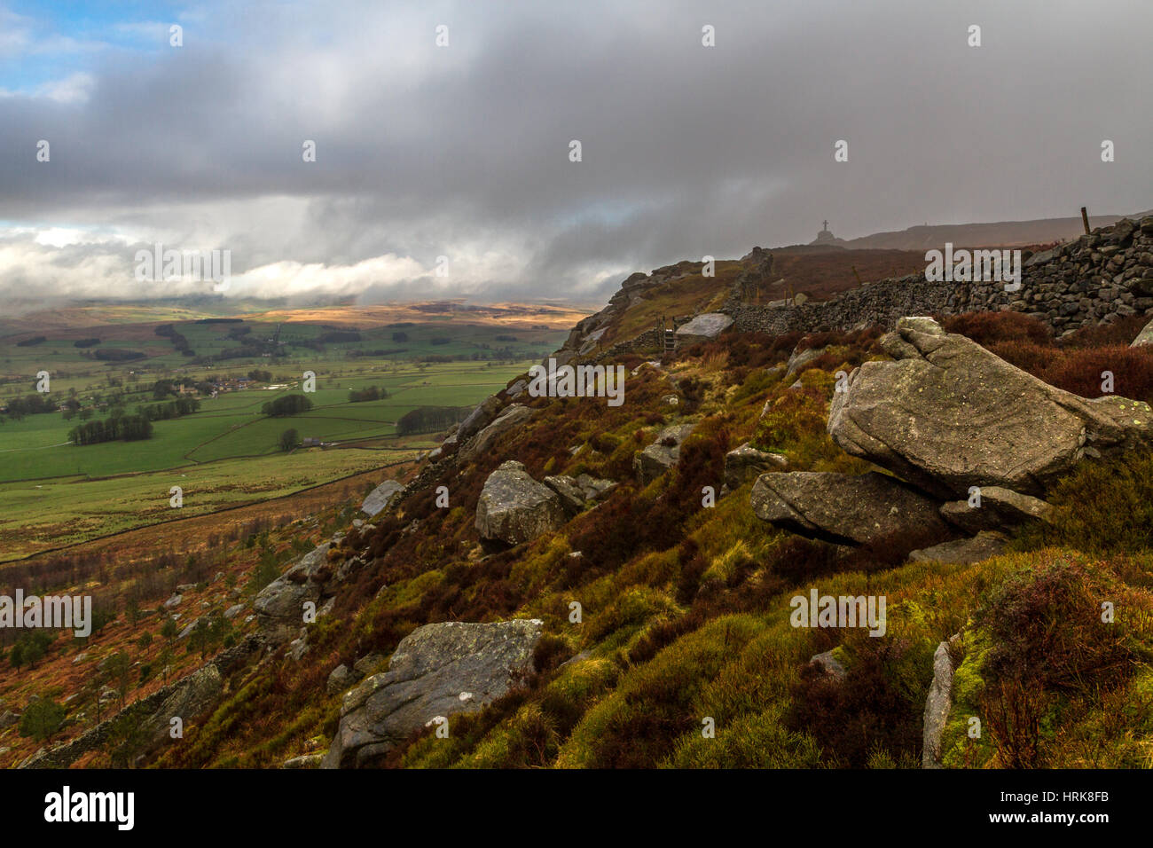 Views from Rylstone Crags, Rylstone, Yorkshire Dales, North Yorkshire