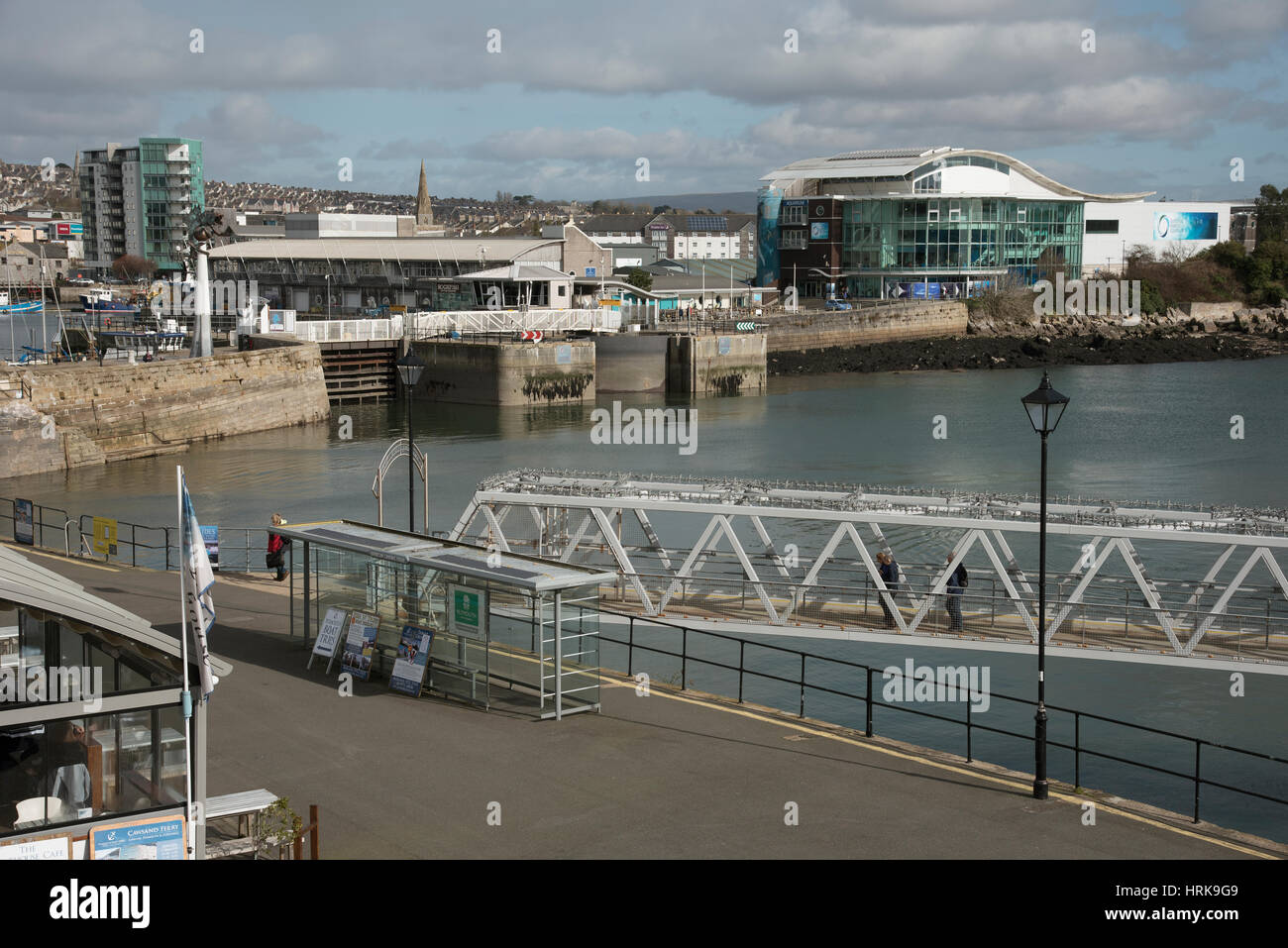The waterfront at the Barbican in Plymouth south Devon England UK Stock Photo