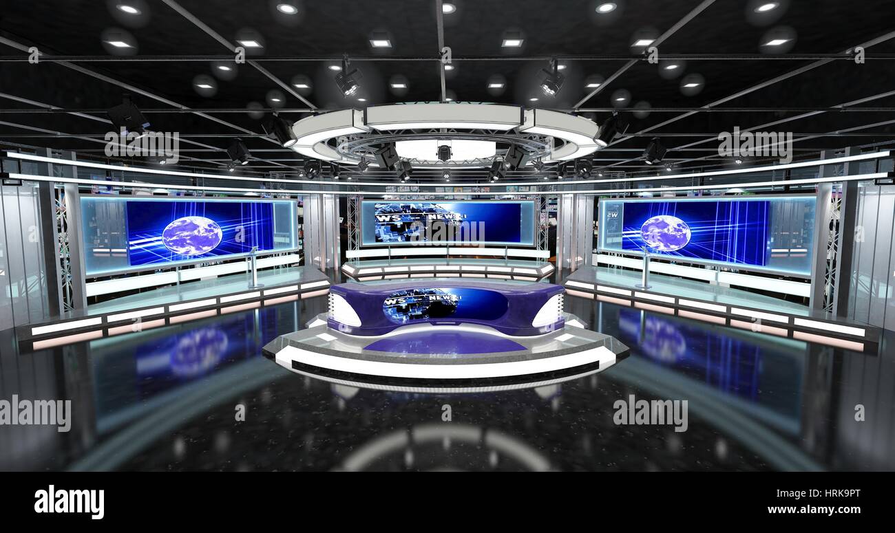 Virtual Tv News Set 1 Virtual sets that are required for any modern show  for TV channels. This virtual studio set background is ideal for use in a  new Stock Photo - Alamy