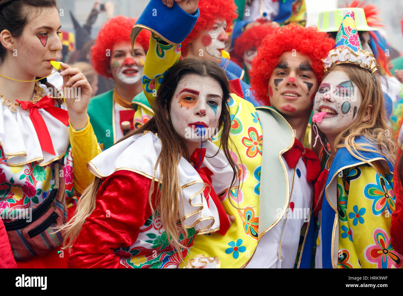 Xanthi, Greece - February 26,2017: People dressed in colorful costumes  during the annual carnival parade in Xanthi, Greece.The event is very  popular a Stock Photo - Alamy