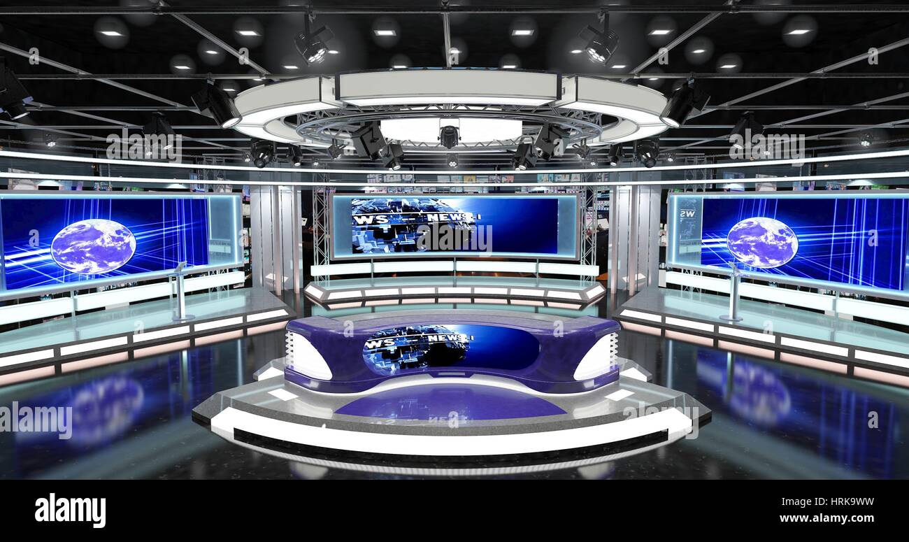 Virtual Tv News Set 1 Virtual sets that are required for any modern show  for TV channels. This virtual studio set background is ideal for use in a  new Stock Photo - Alamy