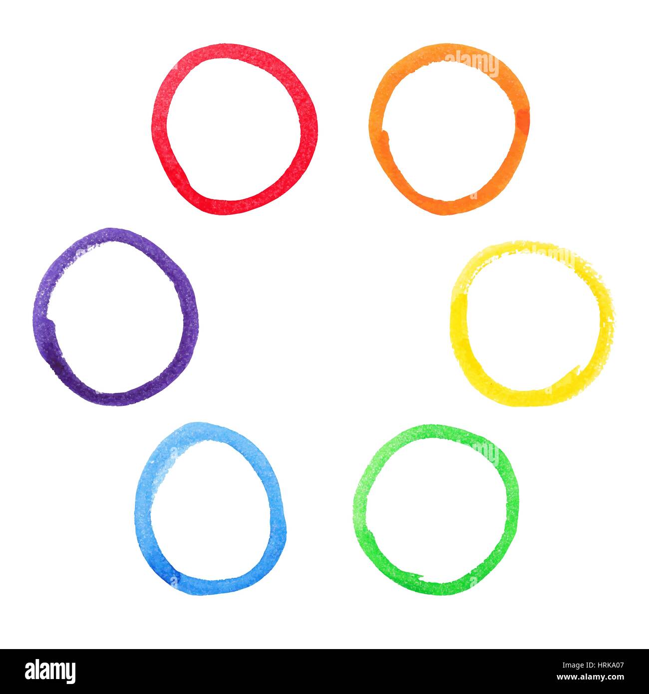 Vector set of rainbow watercolor circles hi-res stock photography and ...