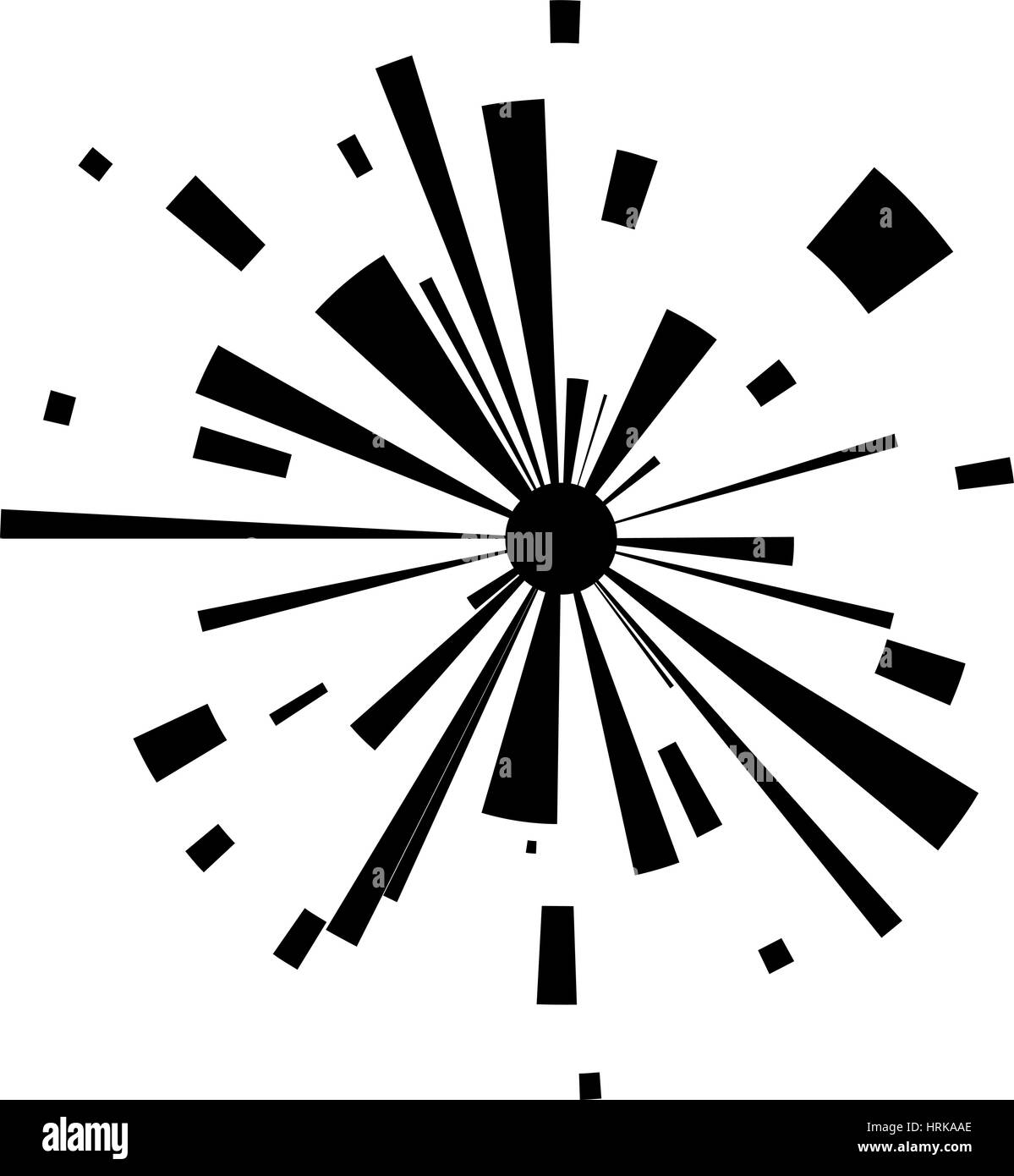 Abstract explosion on white background. Vector illustration Stock ...