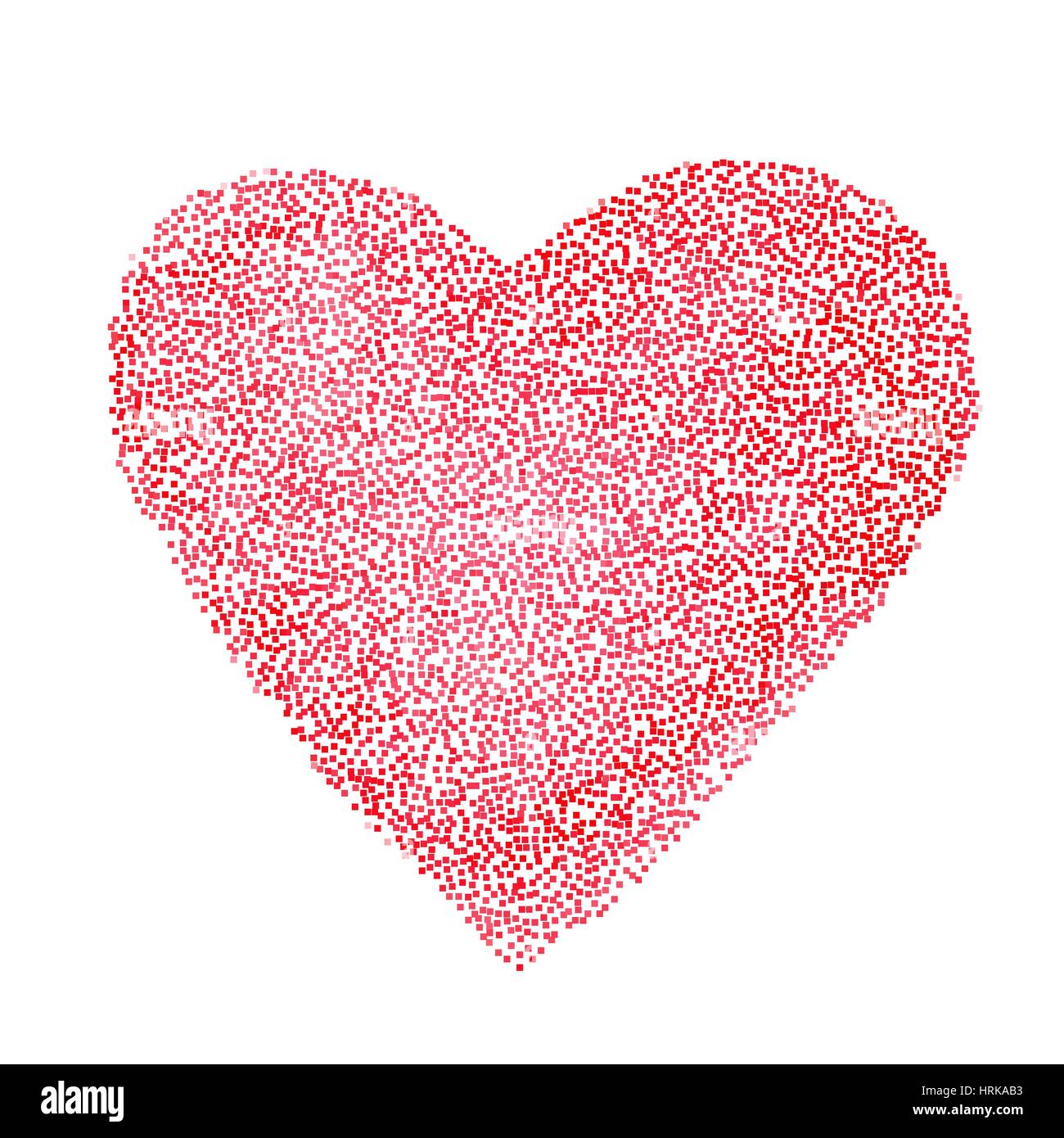 Red heart for Valentine's Day. Vector illustration Stock Vector Image ...