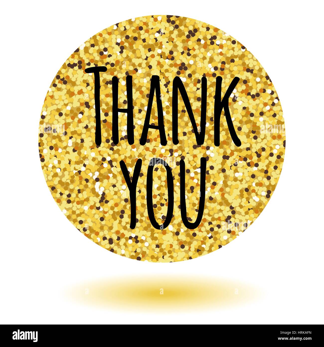 Thank you card. Template for your design. Vector illustration Stock