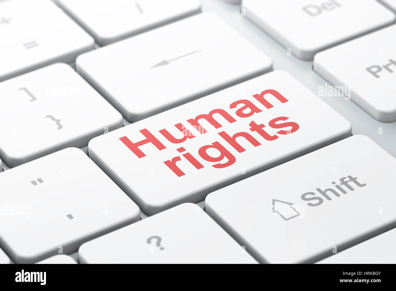 Politics concept: Human Rights on computer keyboard background Stock ...