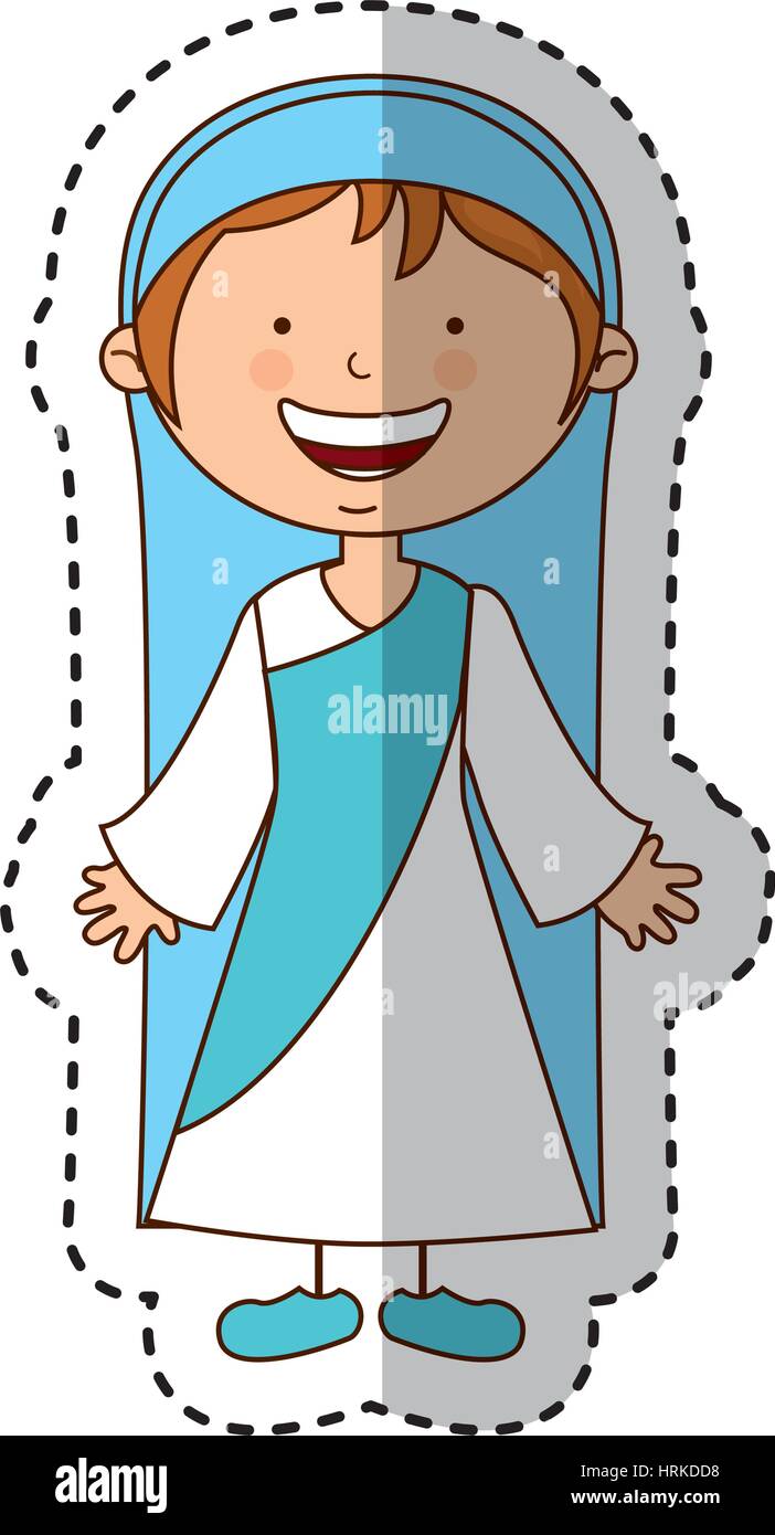 virgin mary manger character Stock Vector Image & Art - Alamy