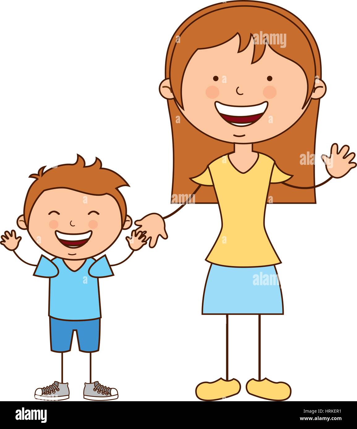 happy family members icon Stock Vector Image & Art - Alamy