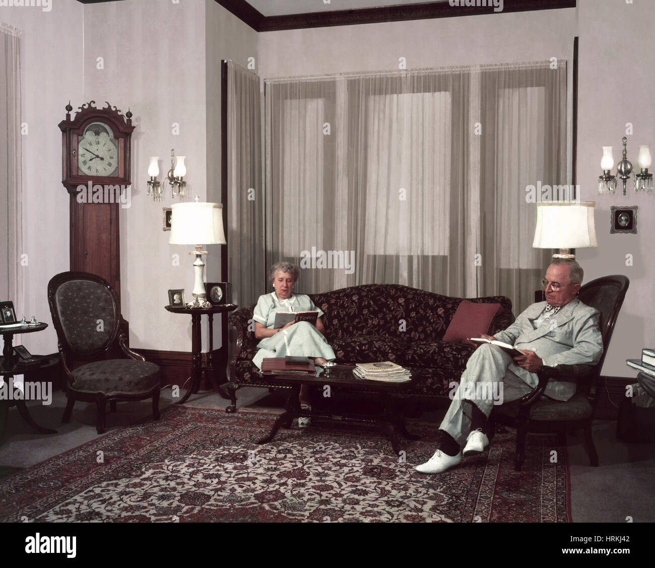 Harry and Bess Truman Stock Photo