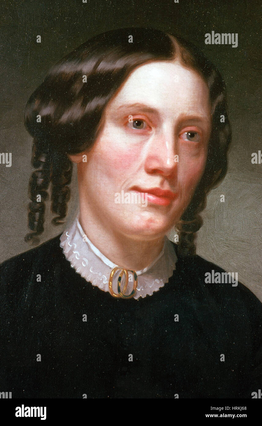 Harriet Beecher Stowe, American Abolitionist Stock Photo