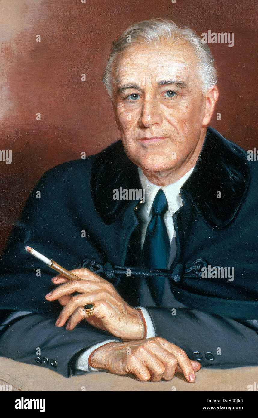 Franklin Delano Roosevelt, 32nd U.S. President Stock Photo
