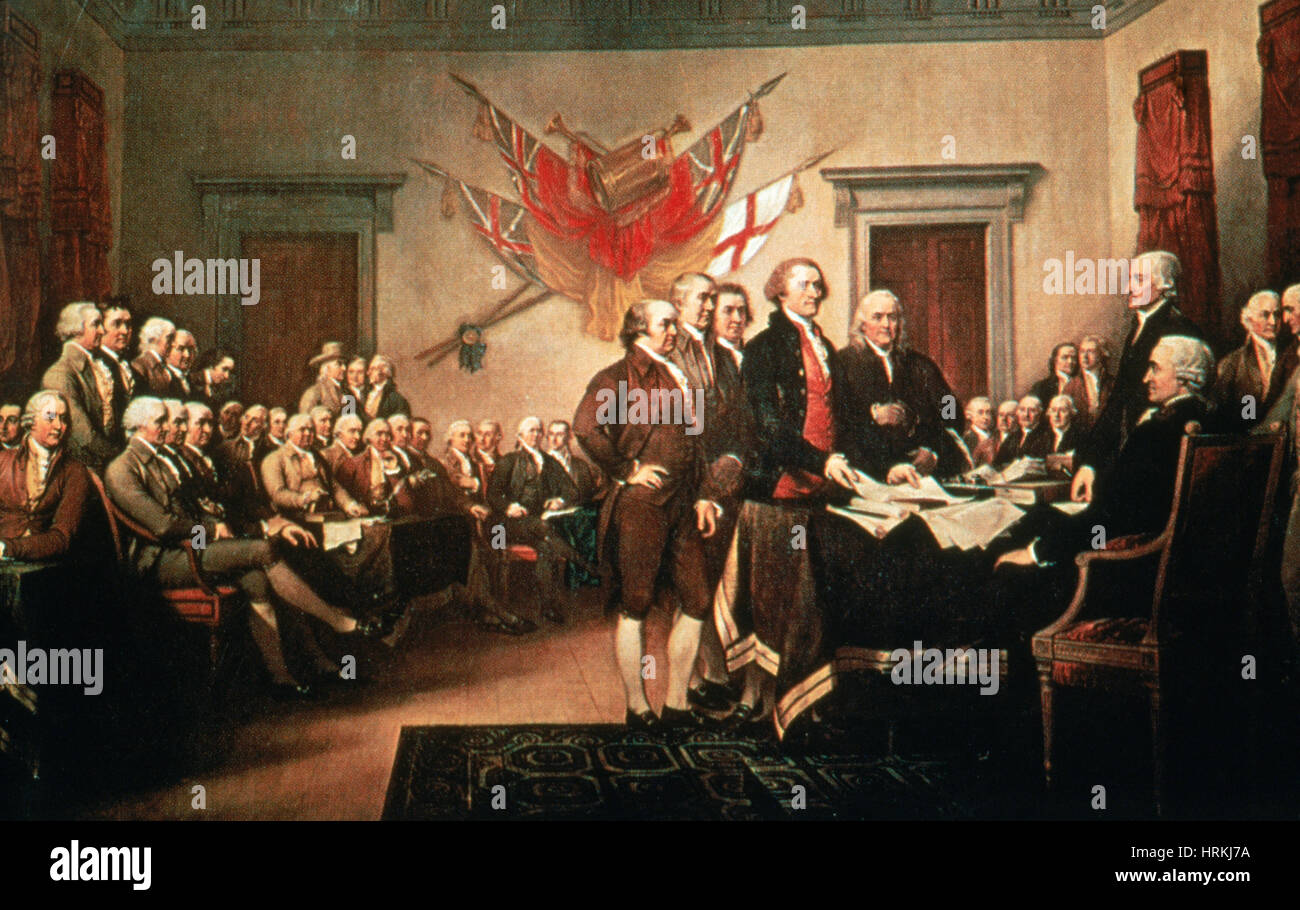 man finds declaration of independence in painting