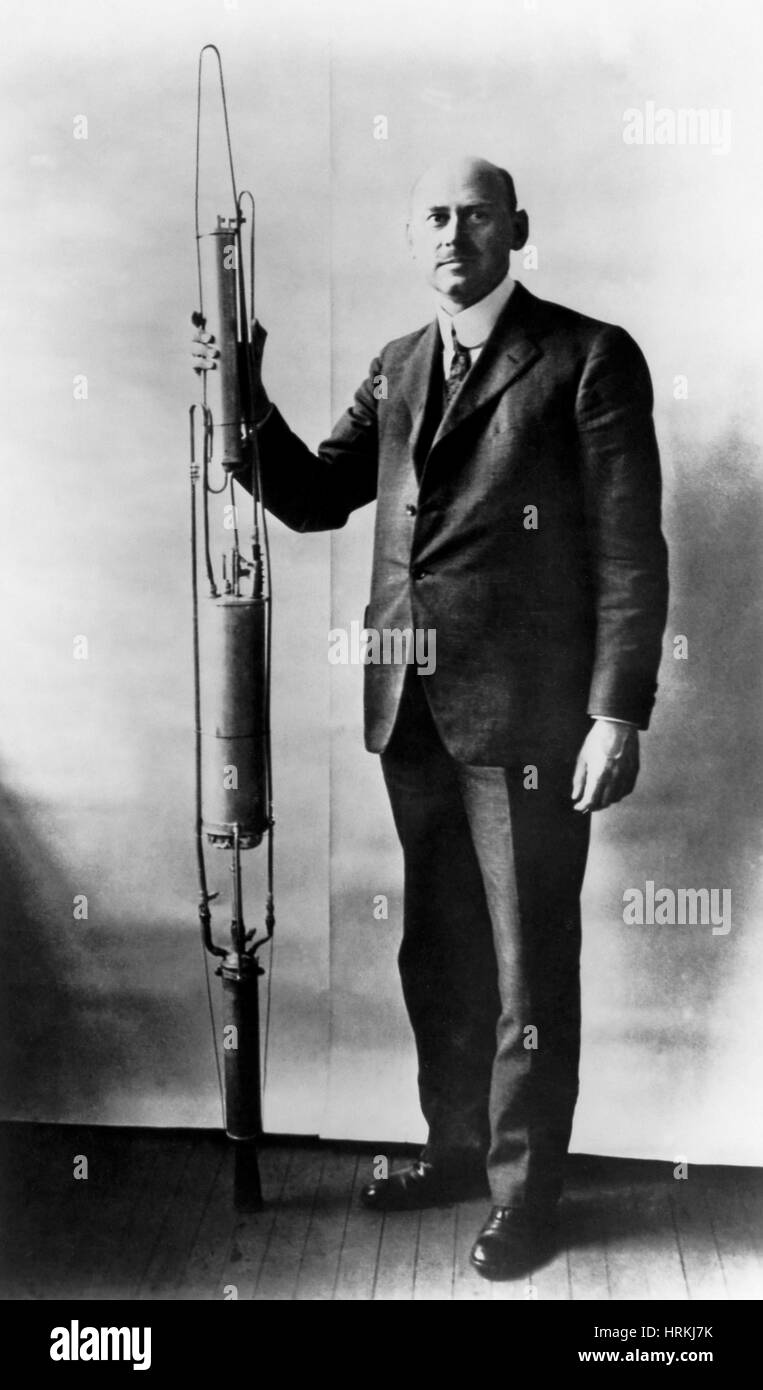 Robert Goddard, American Rocket Scientist Stock Photo