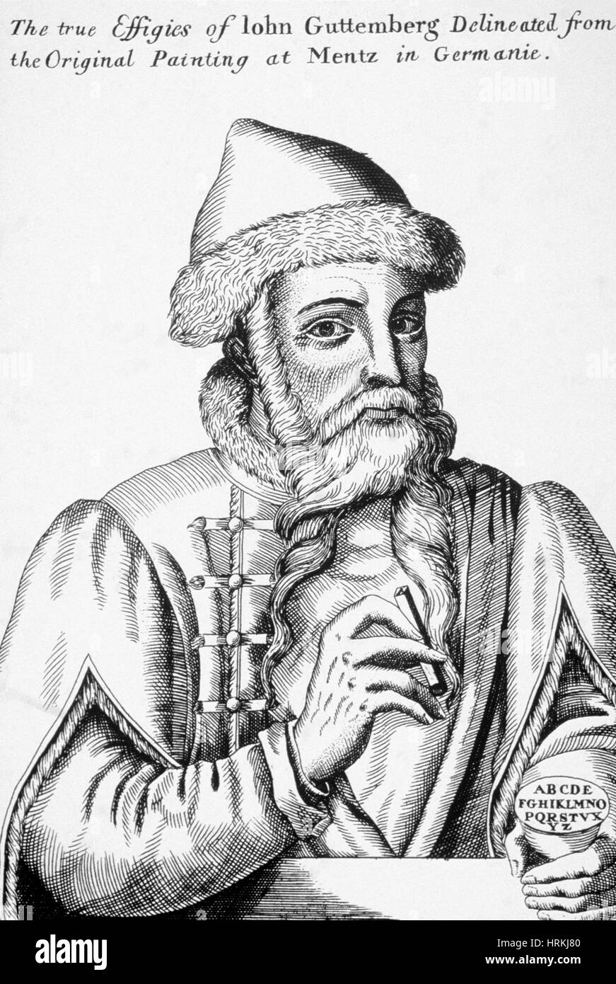 Johannes Gutenberg, German Inventor and Publisher Stock Photo