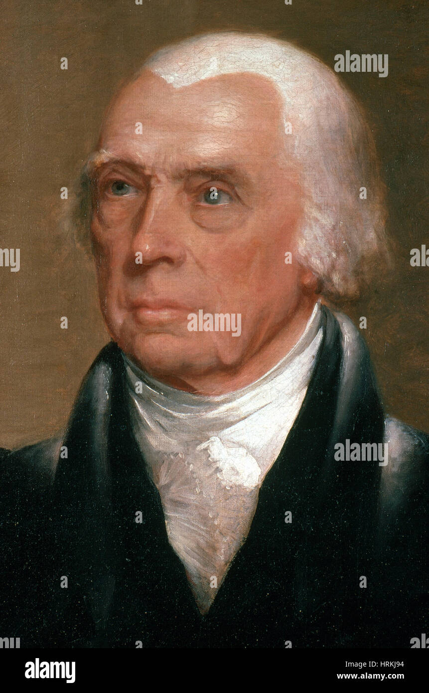 James Madison, 4th U.S. President Stock Photo