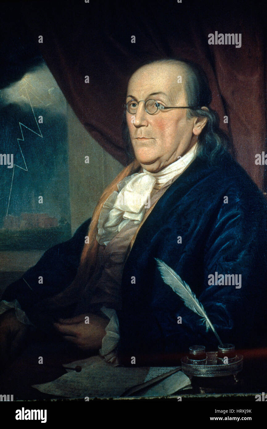 Painting Portrait Polymeth Benjamin Franklin Founding Father Canvas Art Print