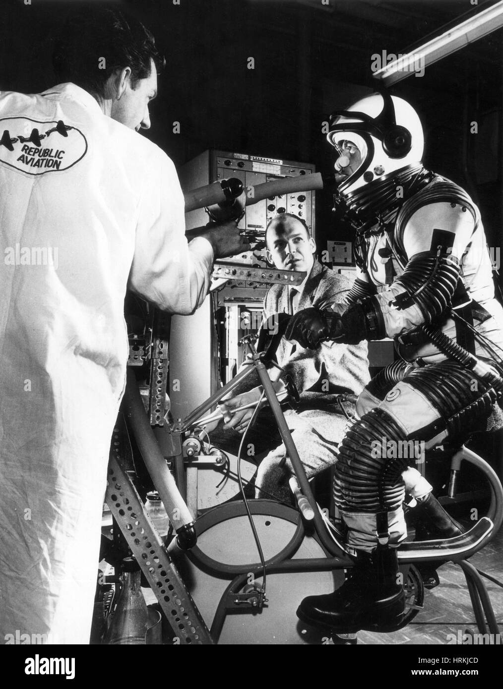 Apollo Program Space Suit Tests Stock Photo