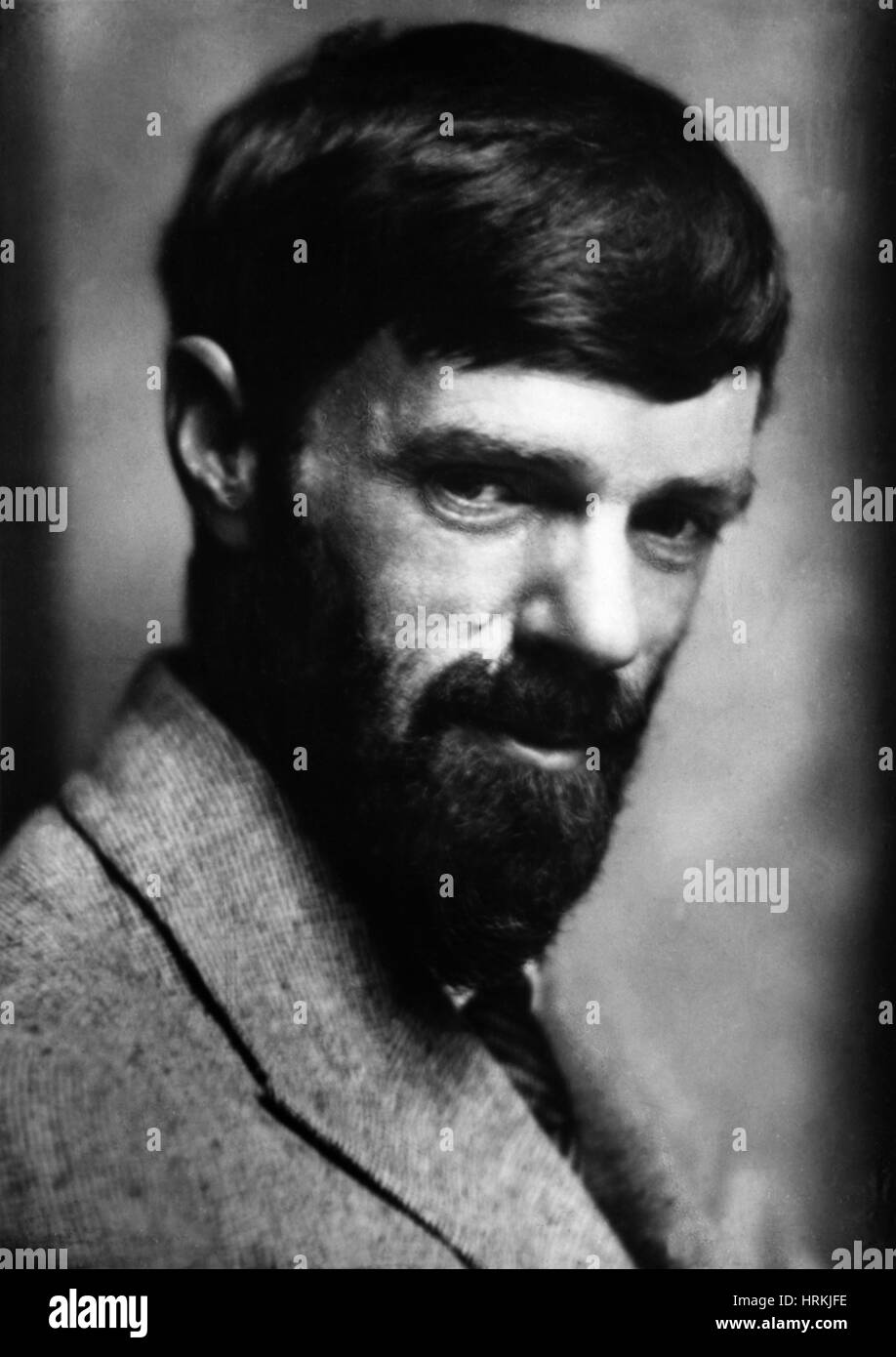 D. H. Lawrence, English Author Stock Photo