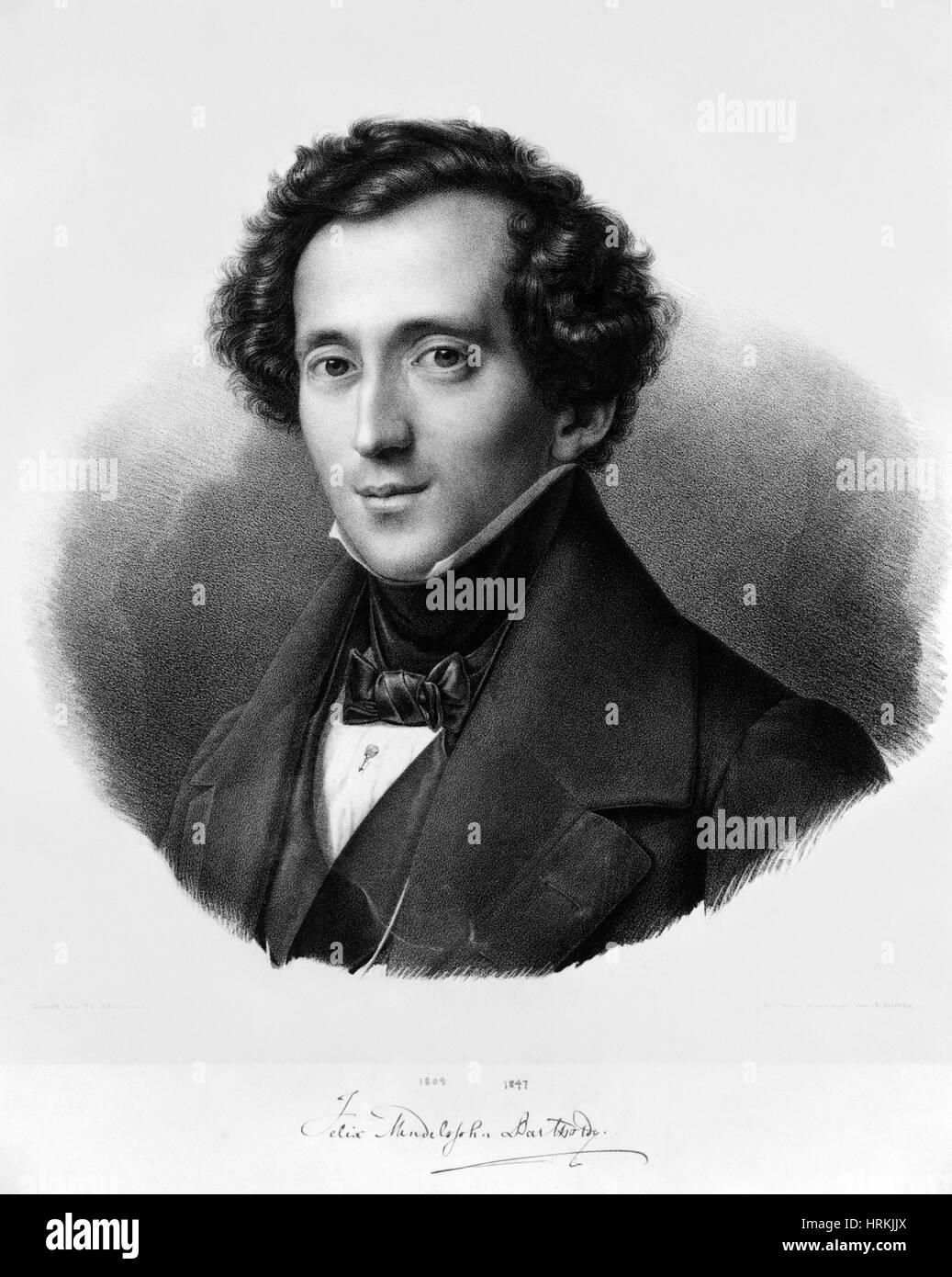 Felix Mendelssohn, German Composer and Conductor Stock Photo