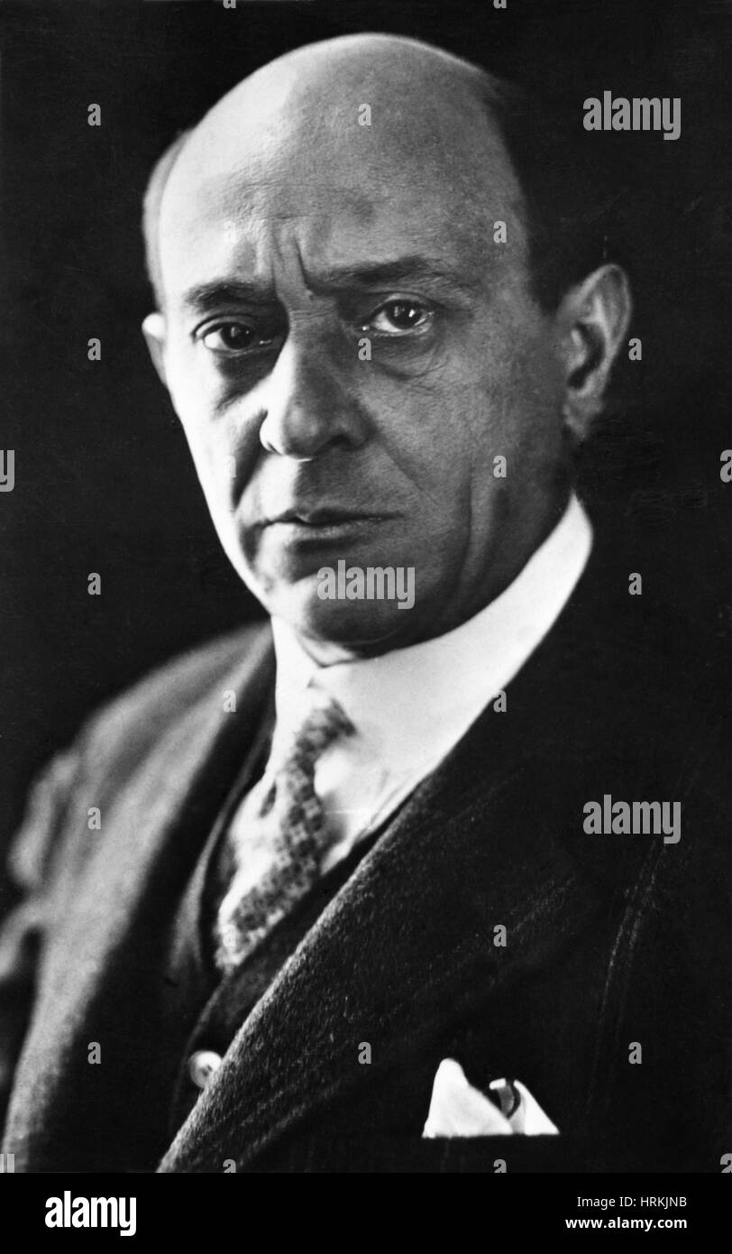 Arnold Schoenberg, Austrian Composer Stock Photo