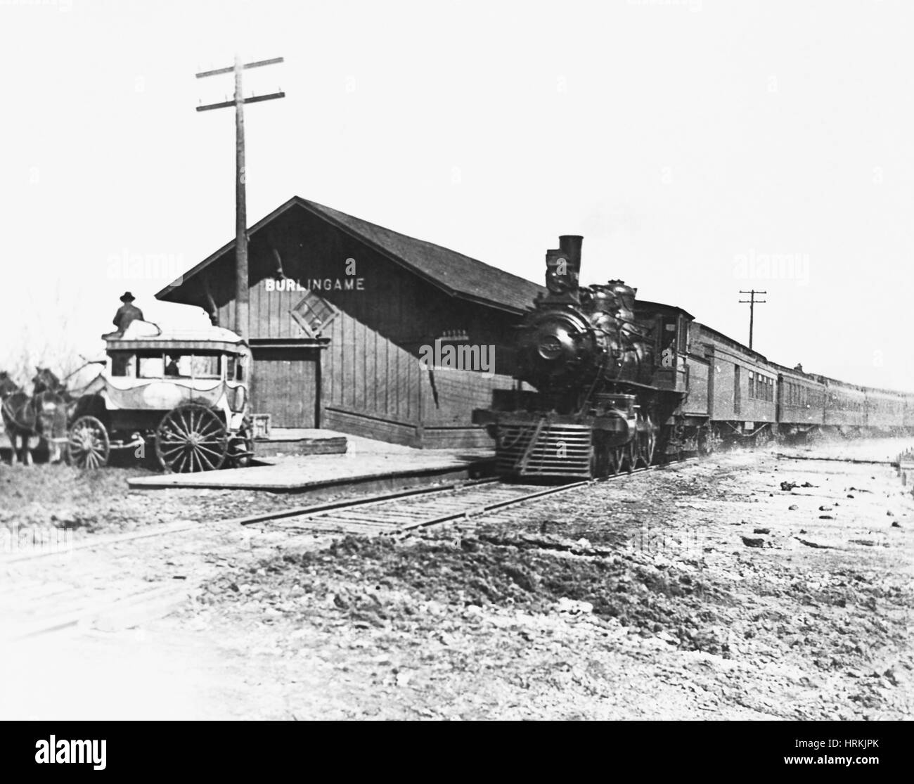 Trains in 1870s hi-res stock photography and images - Alamy