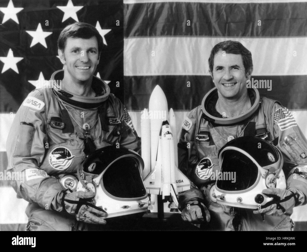 Space Shuttle Columbia Crew Stock Photo